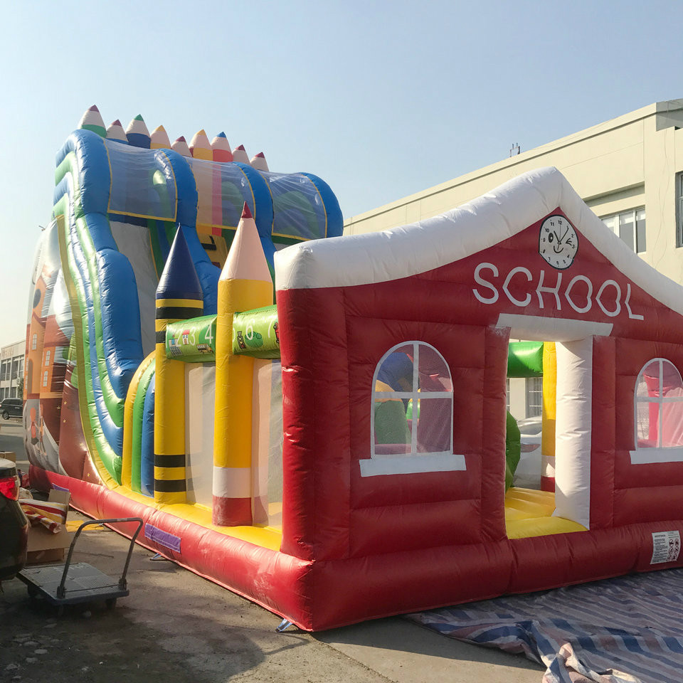 School Theme Inflatable Slide